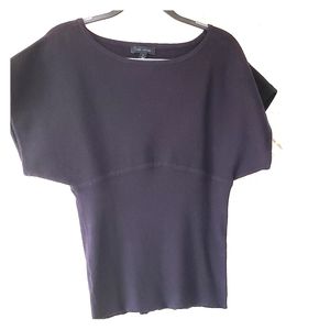 Ann Taylor Black Dolman Short Sleeved Sweater M
